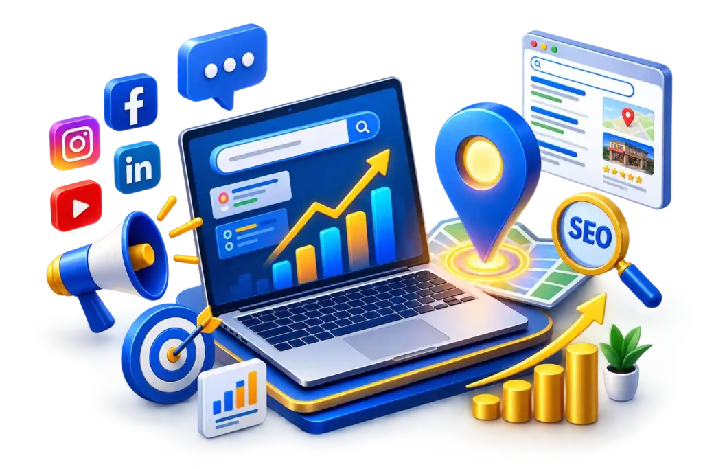 Best Digital Marketing Agency in Sirsi Road Jaipur - digital marketing services illustration